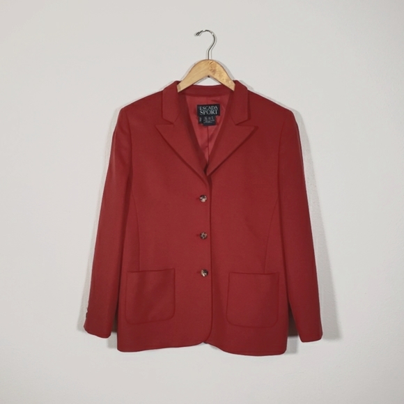 Vintage Escada Angora Wool Blazer - Picture 1 of 9